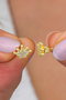 Heliophilia Silver Pendientes de Plata de Ley 925 con Baño de Oro y Circón